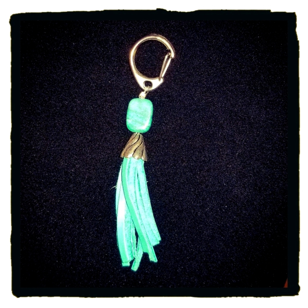 🆕️Leather & Turquoise Keychain